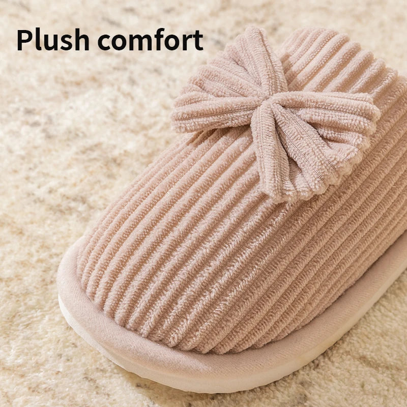 Women's Bedroom Bow Slippers