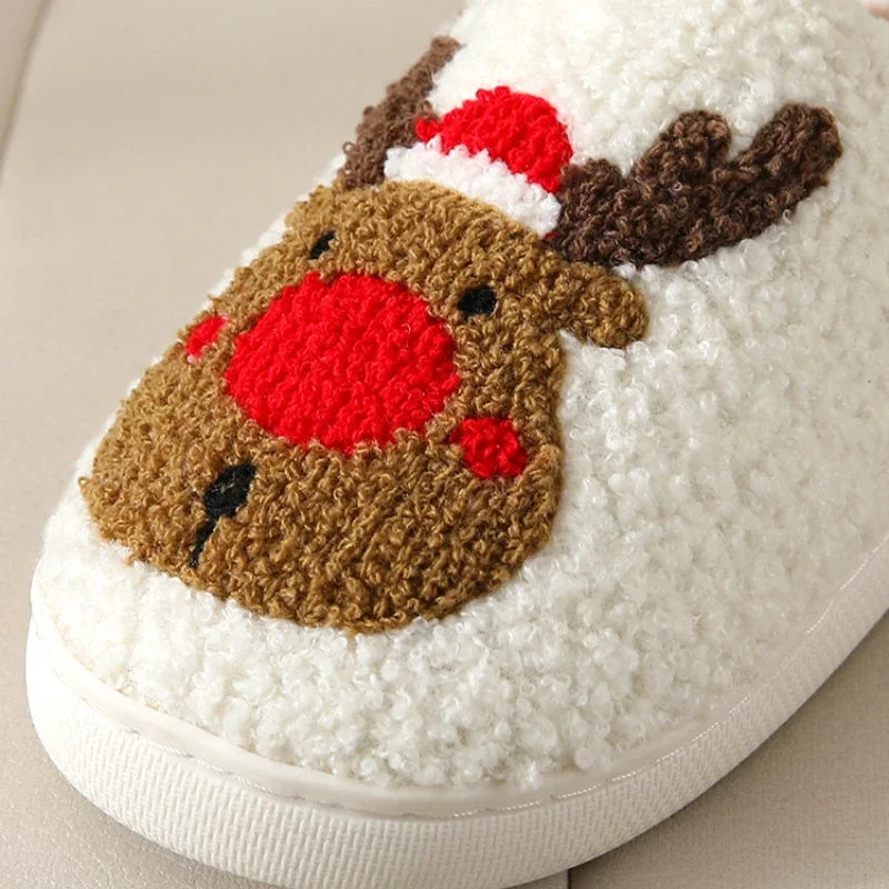 Christmas Elk Cotton Slippers